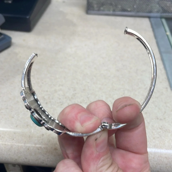 Turquoise, color silver, paparazzi bracelet. - Picture 3 of 5